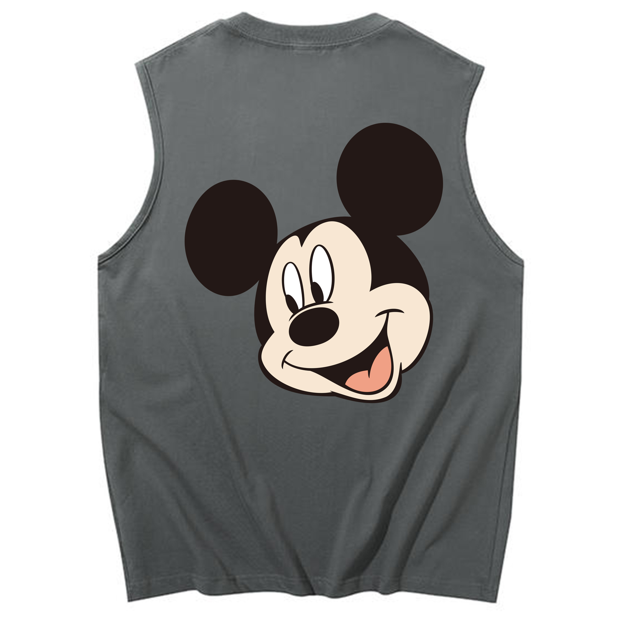 ミッキーマウス Mickey Mouse コットン100％タンクトップ（背面プリント）